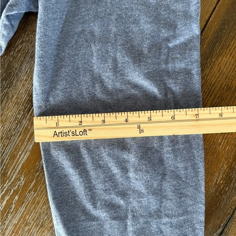 J. Crew Broken In Long Sleeve Henley Heathered Blue Men's Shirt Size XL